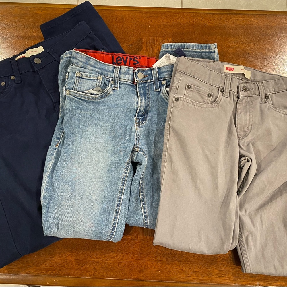 Boys Levi’s 511 Pants Lot of 3 Size 12